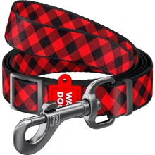 Поводок для собак WAUDOG Nylon рисунок Шотландка красная 2.5x152-183 см красный (5300): Тип Поводок