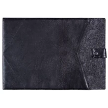 Gmakin Cover Envelope Leather Felt Black with Snap (GM08-12) for MacBook 12": Цвет черный (Black)