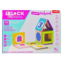 Конструктор магнитный Iblock 45 деталей Инструкция в электронном в виде с развивающими играми (PL-921-236): Количество деталей, шт. 45