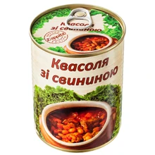 Консервы L'appetit Фасоль со свининой 350 г (4820177070097): Вес нетто 350 г