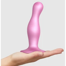Фаллоимитатор Strap-On-Me Dildo Plug Curvy M Rose Dragee Metallic: Назначение Вагинальные