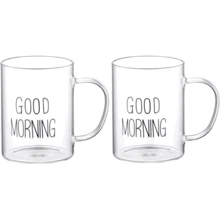Набор кружек Ardesto Good Morning с ручками 420 мл 2 шт. (AR2642BMR): Форма цилиндр
