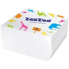 Серветки столові ZooZoo одношарові білі 24x23 см 60 шт (4823019010558): undefined undefined