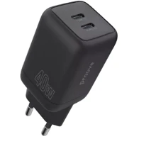 Зарядное устройство Proove Wall Charger 2xUSB-C Silicone Power 40W Black: Особенности Быстрая зарядка, USB-C