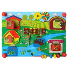 Розвиваюча іграшка Бізіборд Ферма Fun Toys дерев'яна (MD 2054-1): Тип бизиборд