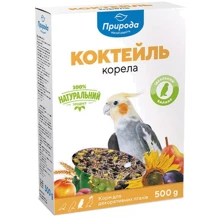 Повседневный корм Природа Коктейль Корелла для средних попугаев 500 г (PR740042 КАРТОН): Вид корма Лакомства