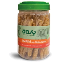 Лакомство для собак OASY Jerky Rawhide Twisted Stick курица 350 г (8053017343648): Производитель OASY