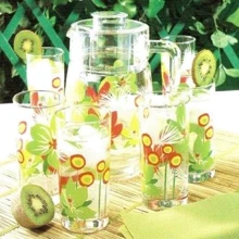 Набор для напитков Luminarc Aime Pop Flowers Green D3184 (7 пр.): undefined undefined