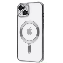 Чехол для iPhone TPU Case Metal Matte Case with Magnetic Ring Silver for iPhone 14: Цвет серый