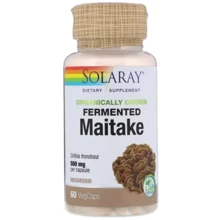 Solaray Fermented Maitake Грибы Майтаке 500 мг 60 вегетарианских капсул: Форма выпуска Капсулы