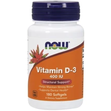 Now Foods Vitamin D-3 400 IU Softgels 180 caps: Тип Витамин D
