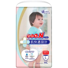 Трусики-підгузки Goo.N Plus для дітей 9-14 кг (розмір L, унісекс, 44 шт.): Тип Подгузники-трусики