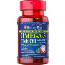 Puritan's Pride Omega-3 Fish Oil 1290 mg Риб'ячий жир омега-3 120 гелевих міні капсул: Тип Омега 3