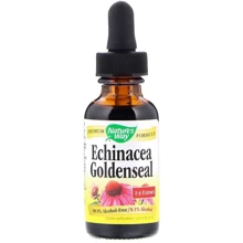 Nature's Way Echinacea Goldenseal Alcohol Free 99.9% 1 fl oz (30 ml) Эхинацея и гидрастис: Форма выпуска Капли