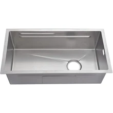 Кухонная мойка Lefton Single Bowl Honeycomb Embossed Anti-scratch Kitchen Sink-KS2201 Brushed Nickel: Форма Прямоугольная