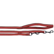 Поводок-перестежка для собак Flamingo Training Lead Q3 Red 2 карабина нейлон красный 2 м 20 мм (43286): Тип Поводок