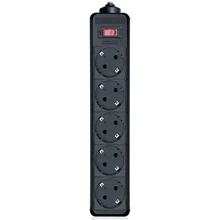 Сетевой фильтр REAL-EL RS-PROTECT 5m, black (EL122300012): Количество розеток, шт 5