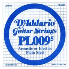 Струна для гитар Струна D`ADDARIO PL0095 Plain Steel 0095: Тип Струна