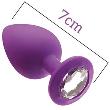 Анальная пробка с кристаллом MAI Attraction Toys №47 Purple S: Для кого Унисекс