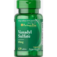 Puritan's Pride Vanadyl Sulfate 10 mg 120 Tablets: Форма випуску таблетки