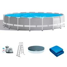 Каркасный бассейн Intex 26756, 610 х 132 см (5 678 л/ч, лестница, тент, подстилка)