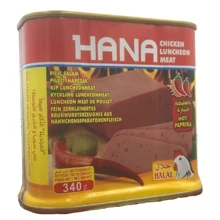 Консервы HANA куриная колбаса с паприкой, 340 г: Вес нетто 340 г