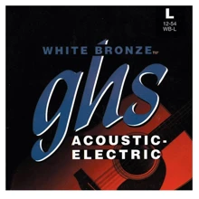 Струна для гитар Струны для акустических гитар GHS STRINGS WB-L WHITE BRONZE: Тип Комплект струн