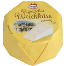 Сыр Coburger Bayerischer Weichkäse Cremig-Mild Сливочный 150 г (DLR12264): Вес нетто 150 г