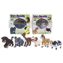 Термомозаика Yirun Iron Beads ET 20 C 2 вида, зоопарк, 3 3D фигурки, в коробке: Производитель Yirun Iron Beads
