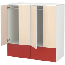 Стеллаж ІКЕА SMÅSTAD/PLATSA 120х57х123 см береза ​​с 2 ящиками (195.498.91): undefined undefined