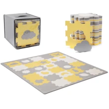 Килимок-пазл Kinderkraft Luno Shapes Yellow, 30 елементів (KPLUSH00YEL0000): Виробник KinderKraft