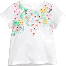 Футболка H & M 4863045 74 см біла: Стать дівчинка