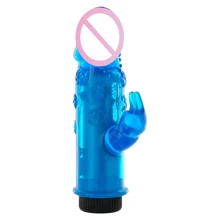 Вибратор с отростком Seven Creations - Mini Rabbit Vibe Blue: Для кого Унисекс