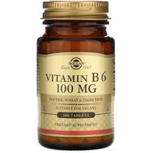 Solgar Vitamin B6, 100 mg, 100 Tabs: Тип Витамин B