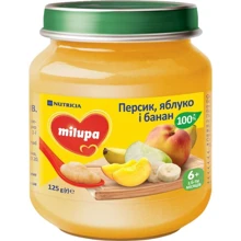 Пюре фруктовое Milupa Яблоко Банан Персик 125г от 6 мес. нов.: Вид Фруктовое