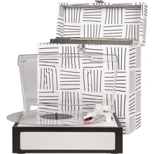 Виниловый проигрыватель Crosley Fusion Turntable + Case Combo (Black and White): Привод ременной