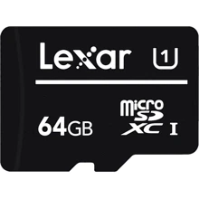 Карта памяти Lexar 64GB microSDHC class 10 UHS-I (LFSDM10-64GABC10): Тип карты MicroSDHC