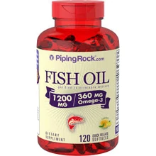 Piping Rock Omega-3 Fish Oil 1200 mg 120 softgels Lemon Flavor Риб'ячий жир омега-3 зі смаком лимона: Тип Омега 3