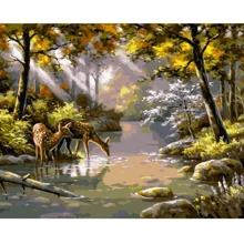 Картина по номерам Origami Лань у водоема 40x50 см LW3008: Производитель Origami