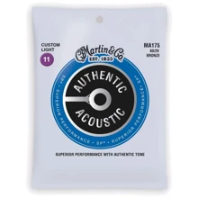 Струна для гитар Струны MARTIN MA175 Authentic Acoustic SP 80/20 Bronze Custom Light (11-52): Тип Комплект струн
