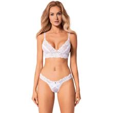 Изысканный комплект Obsessive Heavenlly 2-pcs set White XS/S: Для кого Для женщин