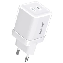 Зарядное устройство Proove Wall Charger 2xUSB-C Pure GaN Max 67W White (WCPU67022202): Особенности Быстрая зарядка, USB-C, Power Delivery (PD)