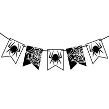 Гирлянда бумажная Yes! Fun Хэллоуин Spider 12 флажков 3 м (973628): undefined undefined