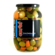 Оливки коктейль с морковью Corbi Coctel Mediterraneo 835 г (WT4686): Вес нетто 835 г
