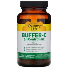 Country Life Buffer-C pH Controlled 500 mg Буфер витамин С с контролем рН 120 капсул: Тип Витамин C