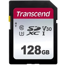 Карта памяти Transcend 128GB SDXC Class 10 UHS-I U3 V30 (TS128GSDC300S): Тип карты SDXC