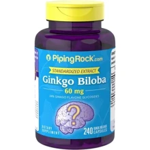 Piping Rock Ginkgo Biloba Standardized Extract 60 mg 240 caps Экстракт гинко билоба (стандартизованный): Форма выпуска Капсулы