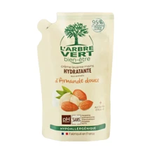 L’Аrbre Vert Крем-мыло для рук с экстрактом миндаля запаска 300 ml: Назначение Питание, Увлажнение, Очищение