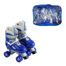 Раздвижные ролики квады Best Roller колеса PVC 7386-S (31-34) Синие: Цвет синий