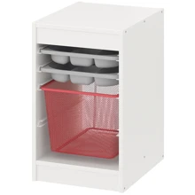Стеллаж с контейнерами ІКЕА TROFAST 34х44х56 см светло-красный (294.807.87): undefined undefined